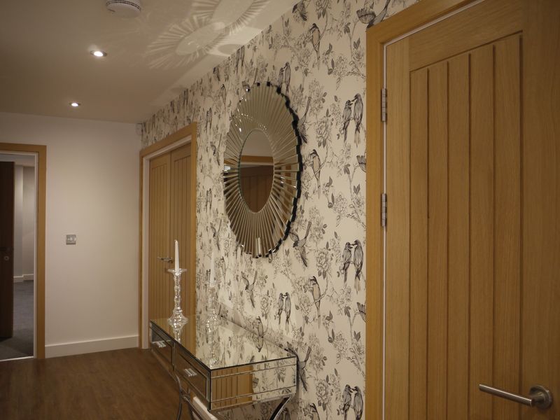 Entrance hallway of an apartment at St George's Heights, Leicester